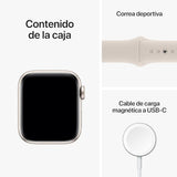 Apple Watch SE (2nd Gen) GPS 40mm Smartwatch with Starlight Aluminium Case with Starlight Sport Band (S/M). Fitness and Sleep Trackers, Crash Detection, Heart Rate Monitor, Retina Display