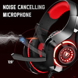 Gaming Headphones with USB Microphone and RGB Lighting – Durable Design, Over-Ear Comfort, and Bold Twist Roll Wire - Model V5